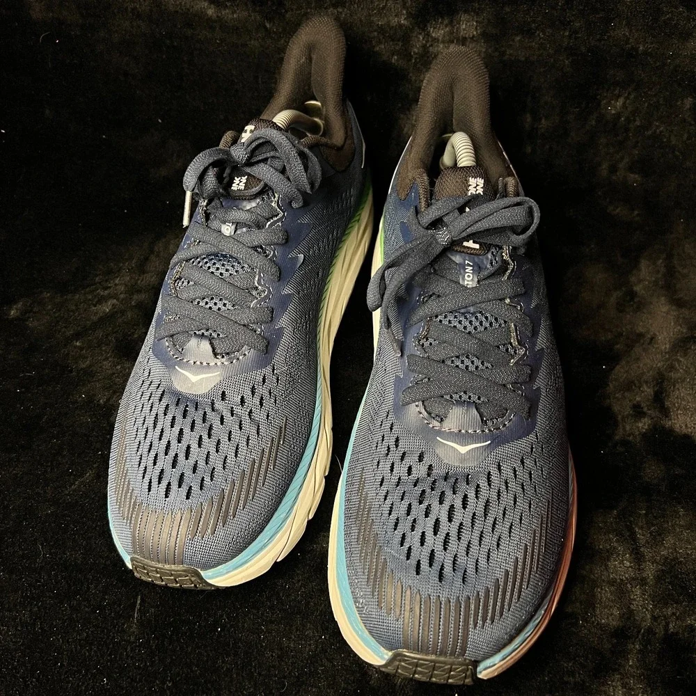 Hoka One One Clifton 7 1110508 MOAN Men's 11.5 Running Shoes Ocean Blue Sneakers